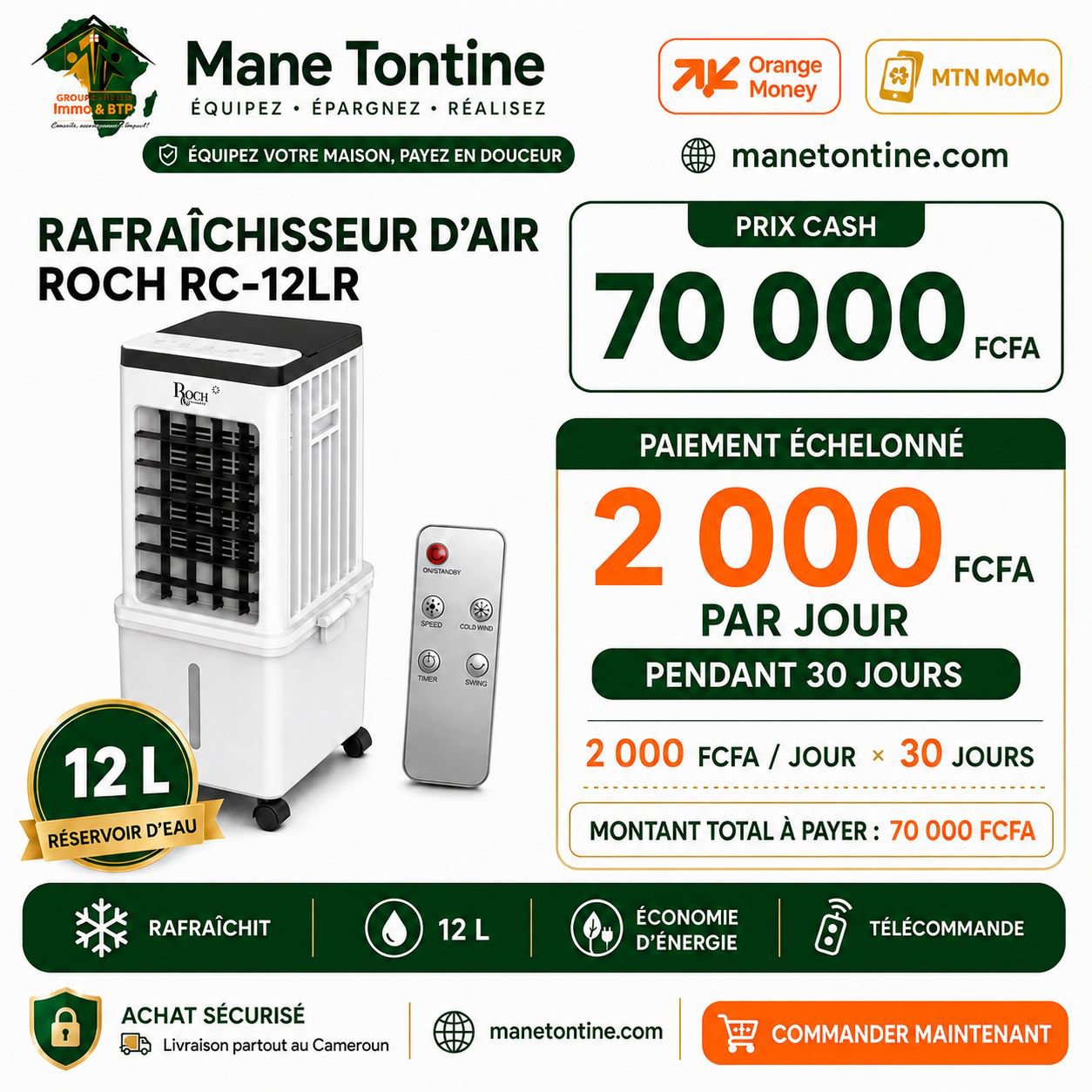 RAFRAÎCHISSEUR D'AIR ROCH