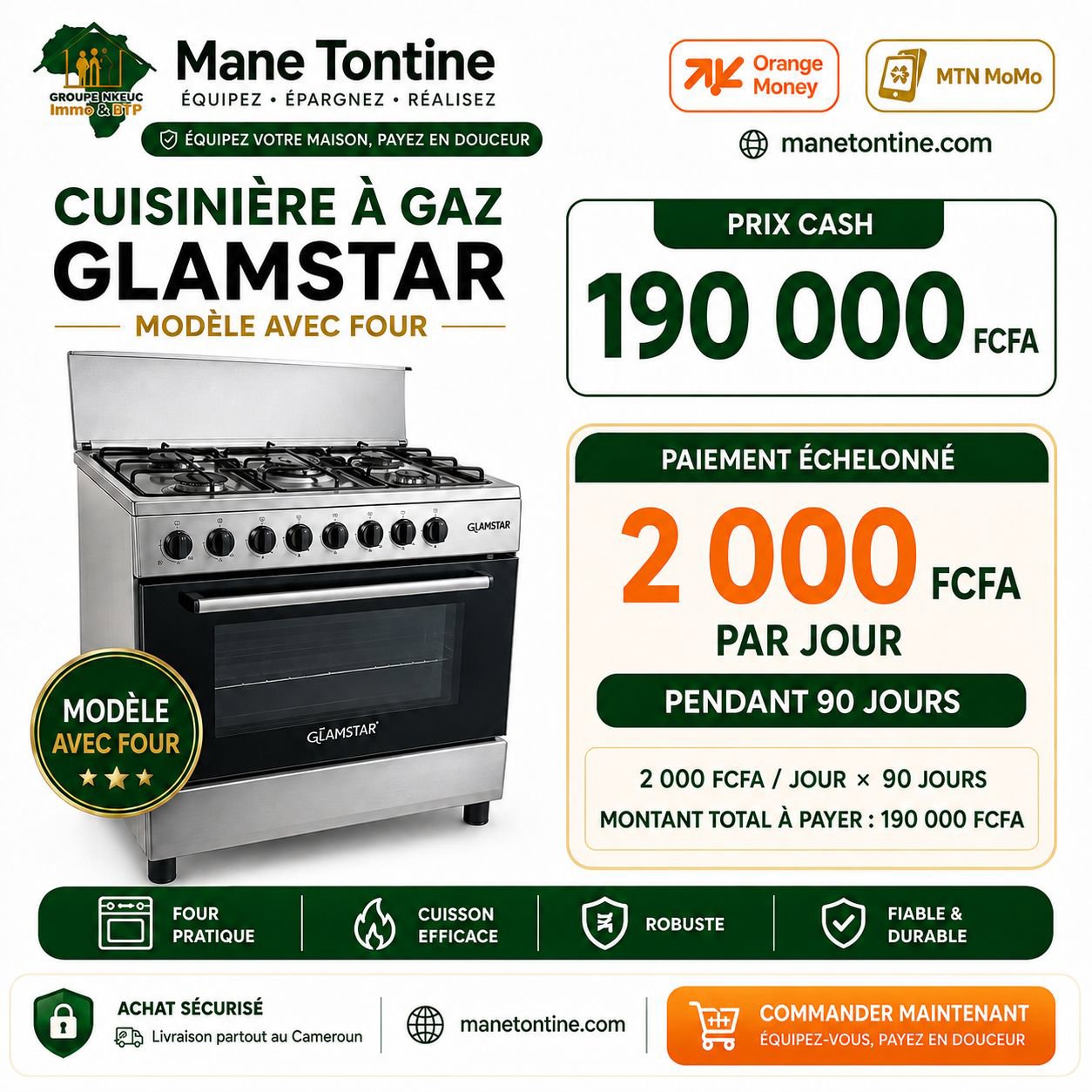 CUISINIÈRE À GAZ